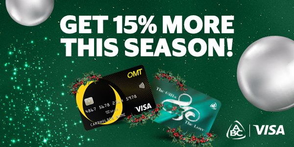Enjoy this holiday with your OMT Visa card!